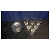 Clear Glass Stemware & Plates