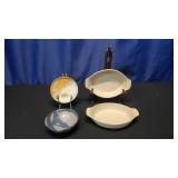 2 Art Pottery Dishes and 2 Hartstone Dishes