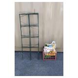 Green Yard Stakes & Partial Bags of Grass Seed