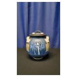 Jim Stewart Studio Pottery Cattail Lidded Jar