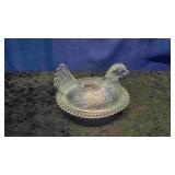 Indiana Glass Clear Hen On Nest Candy Dish