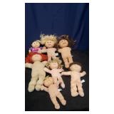 Seven Cabbage Patch Dolls
