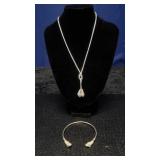 Rams Head Bangle Bracelet & Matching Bolo