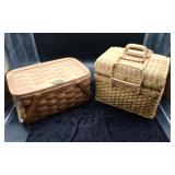 Land Rover & Woven Picnic Baskets.