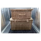2 Large Reed Style Picnic Baskets.