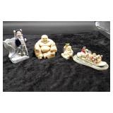 2 Buddha Figures, Swan Boat Boston Public