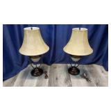 2 Table Lamps With Copper Finish.