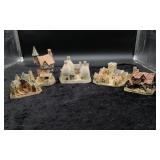 Five David Winter Resin Village Pieces