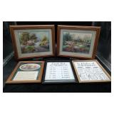 Five Framed Wall Hangings