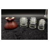 Three Hemingway Glass Insulators