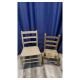 2 Early Beach Mtn Ladder Back Chairs.