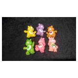 Six Carebear Figurines