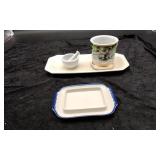 Shaving Mug, Wm. Adams & Sons Small Platter