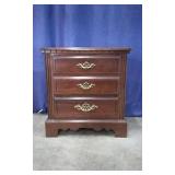 Broyhill Three Drawer Wood Night Stand