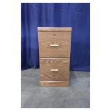 Two Drawer Wood Filing Cabinet