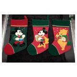 Mickey Mouse & Minnie & Pooh Christmas Stockings