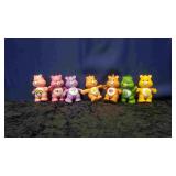 Seven Carebear Figurines