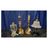 4 various Table top lamps