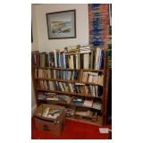 Book Shelf Of Hard and Paper Back Books.