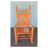 Orange Wooden Rocker