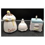 Aunt Cookie Jar, Butter Dish & Misc Items