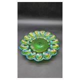 Green Carnival Egg Plate