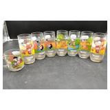 8 McDonalds Cartoon Glasses.