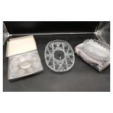 3 Clear Serving Dishes.