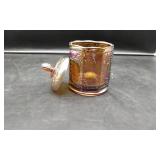 Indiana Harvest Gold Candy Dish W Lid.