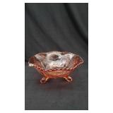 Pink Ruffled Footed Bowl.