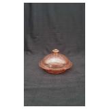 Cherry Blossom Pink Pattern Butter Dish With Lid.