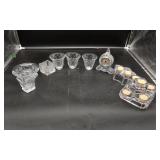 Box of Clear Candle Holders & Misc.