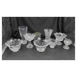 Clear Cut Glass Candy Dishes & Misc.