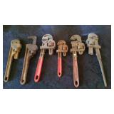 6 Small Pipe Wrenches