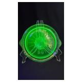 3 Uranium Glass Plate & 2 Platters.