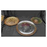 3 Iradescent Platters.