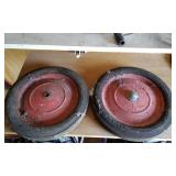 2 Vintage Wagon Wheels