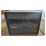 Metal Storage Caddy W/Contents