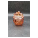 Pink Lidded Candy Dish W/Doves On Lid.