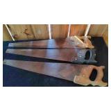 5 Hand Saws W/Wooden Handles