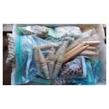 Tote of Wood Dowels & Misc.