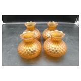 4 Amber Lamp Globes.