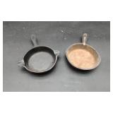 2 Miniature Cast Iron Skillets