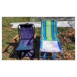 2 Folding Beach Chairs