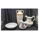 Ceramic Pitcher, Bowl & Items.