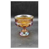 Inidana Harvest Gold Footed Candy Dish.