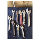 9 Adjustable Wrenches