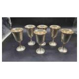 6 Gorham Sterling 272 Water Goblets