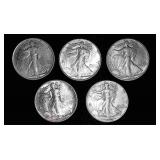 7 United States Walking Liberty Half Dollar