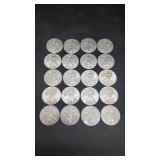 20, American Eagle Silver Dollars in Plastic Sleav